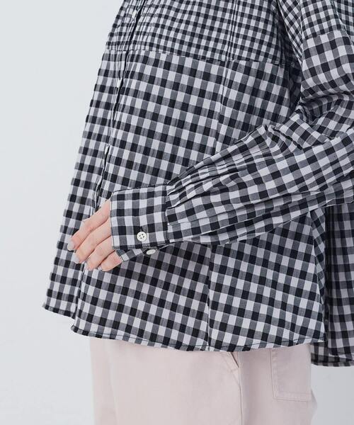 conges payes ADIEU TRISTESSE（コンジェ ペイエ アデュートリステス）の「チェックパッチワークブラウス（シャツ/ブラウス・レディース・グリーン系その他/ブラック系その他・38）」の19枚目の写真