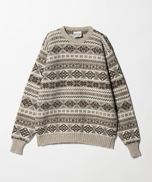 Steven Alan(スティーブンアラン)の「<JAMIESONS × Steven Alan> FAIRISLE KNIT/ニット(ニット/セーター・メンズ・ダークグレー/オフホワイト・42/44)」の2枚目の写真