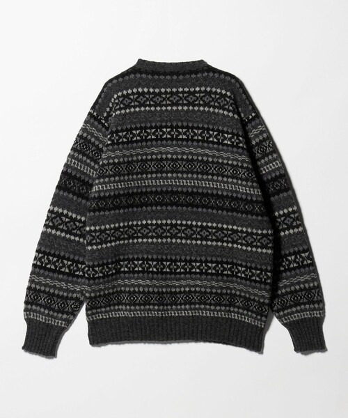 Steven Alan(スティーブンアラン)の「<JAMIESONS × Steven Alan> FAIRISLE KNIT/ニット(ニット/セーター・メンズ・ダークグレー/オフホワイト・42/44)」の3枚目の写真