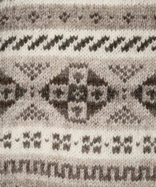 Steven Alan(スティーブンアラン)の「<JAMIESONS × Steven Alan> FAIRISLE KNIT/ニット(ニット/セーター・メンズ・ダークグレー/オフホワイト・42/44)」の4枚目の写真