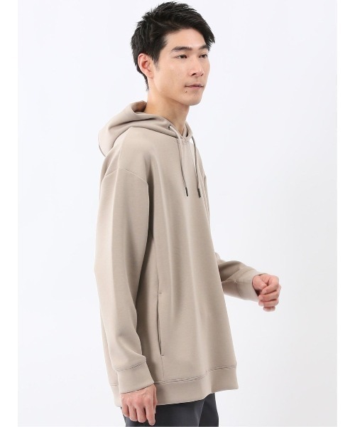 TAKA-Q（タカキュー）の「【ストレッチ イージーケア】タカキュー ソフトダンボール プルパーカー（パーカー・メンズ・ライトグレー/ベージュ/ブラック/サックスブルー・MEDIUM/LARGE/X-LARGE）」の6枚目の写真