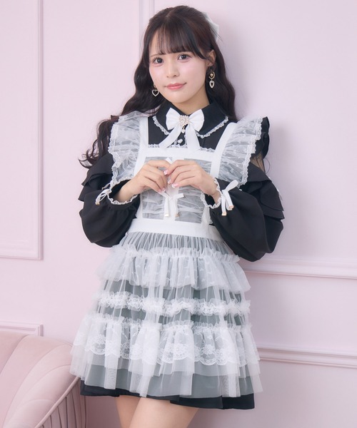 ROJITA（ロジータ）の「チュールエプロン付きメイドワンピース（ワンピース・レディース・チェック/ブラック/ピンク・FREE）」の22枚目の写真