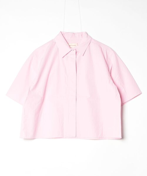 MEYAME(メヤメ)の「MEYAME/メヤメ フライフロントハーフスリーブシャツ FRY FRONT HALF SLEEVE SHIRTS(シャツ/ブラウス・レディース・クリーム/ピンク・FREE)」の8枚目の写真