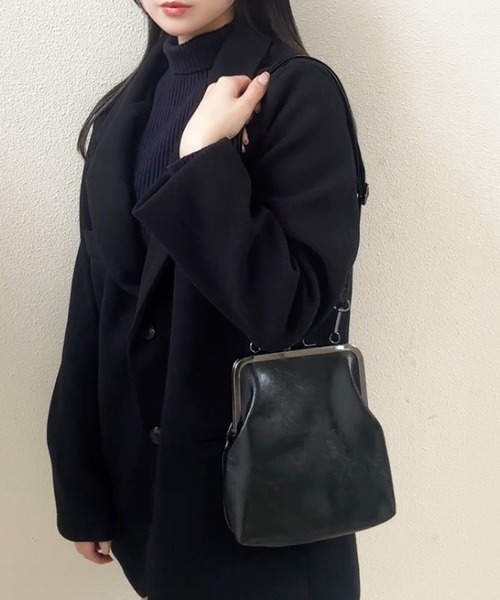 NOLITA LABORATORY(ノリータラボラトリー)の「【 NOLITA / ノリータ 】バッグチャーム付き 2WAY がま口 ハンドバッグ(ショルダーバッグ・レディース・ブラック/グリーン/アイボリー/ブラウン・FREE)」の7枚目の写真