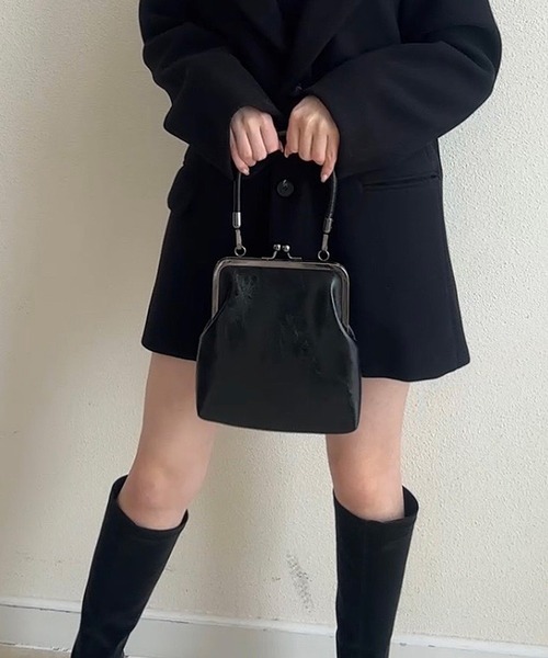 NOLITA LABORATORY(ノリータラボラトリー)の「【 NOLITA / ノリータ 】バッグチャーム付き 2WAY がま口 ハンドバッグ(ショルダーバッグ・レディース・ブラック/グリーン/アイボリー/ブラウン・FREE)」の8枚目の写真