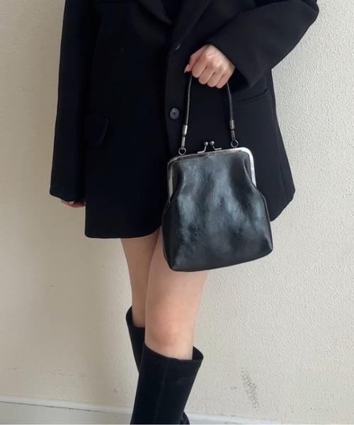 NOLITA LABORATORY(ノリータラボラトリー)の「【 NOLITA / ノリータ 】バッグチャーム付き 2WAY がま口 ハンドバッグ(ショルダーバッグ・レディース・ブラック/グリーン/アイボリー/ブラウン・FREE)」の9枚目の写真