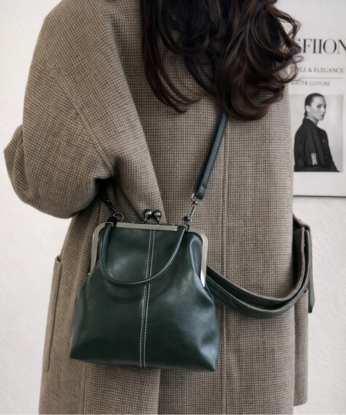 NOLITA LABORATORY(ノリータラボラトリー)の「【 NOLITA / ノリータ 】バッグチャーム付き 2WAY がま口 ハンドバッグ(ショルダーバッグ・レディース・ブラック/グリーン/アイボリー/ブラウン・FREE)」の15枚目の写真