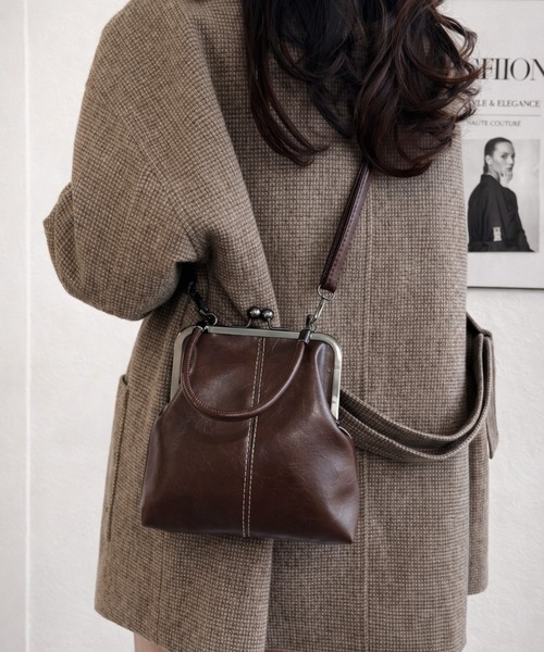 NOLITA LABORATORY(ノリータラボラトリー)の「【 NOLITA / ノリータ 】バッグチャーム付き 2WAY がま口 ハンドバッグ(ショルダーバッグ・レディース・ブラック/グリーン/アイボリー/ブラウン・FREE)」の14枚目の写真