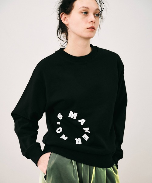 NOISE MAKER(ノイズメーカー)の「サークルロゴオーバーサイズスウェット(スウェット・レディース・ミックスグレー/ブラック・XS/M/S)」の1枚目の写真