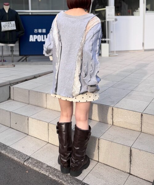 w closet（ダブルクローゼット）の「レースメロウスウェット（Tシャツ/カットソー・レディース・アイボリー/グレー/オレンジ/ネイビー・FREE）」の20枚目の写真