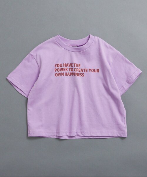 BREEZE（ブリーズ）の「【WEB限定】イロイロロゴTシャツ（Tシャツ/カットソー・キッズ・オフホワイト/ターコイズブルー/ブラック/アイボリー/サックスブルー/ピンク/ライム/ラベンダー/ネイビー/オレンジ/パープル/イエロー・90/100/110/120/130/140/150/160）」の9枚目の写真