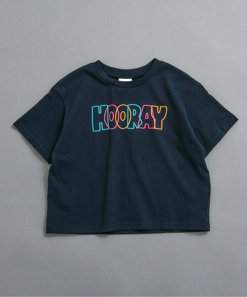 BREEZE（ブリーズ）の「【WEB限定】イロイロロゴTシャツ（Tシャツ/カットソー・キッズ・オフホワイト/ターコイズブルー/ブラック/アイボリー/サックスブルー/ピンク/ライム/ラベンダー/ネイビー/オレンジ/パープル/イエロー・90/100/110/120/130/140/150/160）」の5枚目の写真