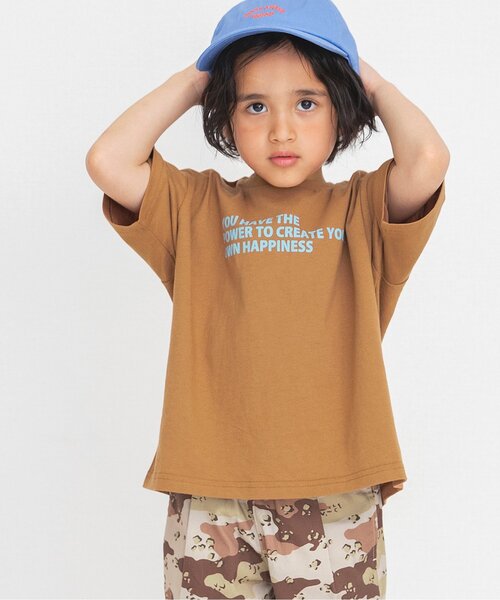 BREEZE(ブリーズ)の「【新色追加/WEB限定】イロイロロゴ半袖Tシャツ(Tシャツ/カットソー・キッズ・オフホワイト/ターコイズブルー/ブラック/アイボリー/サックスブルー/ピンク/ライム/ラベンダー/ネイビー/オレンジ/パープル/イエロー/ブラウン/ワインレッド/キャメル/グリーン・90/100/110/120/130/140/150/160)」の13枚目の写真