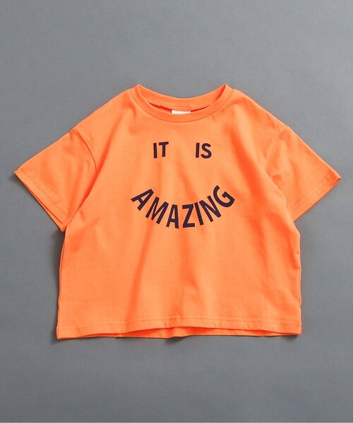 BREEZE（ブリーズ）の「【WEB限定】イロイロロゴTシャツ（Tシャツ/カットソー・キッズ・オフホワイト/ターコイズブルー/ブラック/アイボリー/サックスブルー/ピンク/ライム/ラベンダー/ネイビー/オレンジ/パープル/イエロー・90/100/110/120/130/140/150/160）」の12枚目の写真