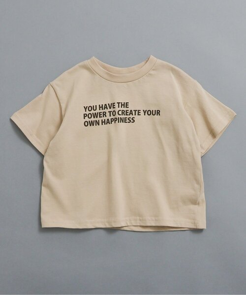 BREEZE（ブリーズ）の「【WEB限定】イロイロロゴTシャツ（Tシャツ/カットソー・キッズ・オフホワイト/ターコイズブルー/ブラック/アイボリー/サックスブルー/ピンク/ライム/ラベンダー/ネイビー/オレンジ/パープル/イエロー・90/100/110/120/130/140/150/160）」の2枚目の写真