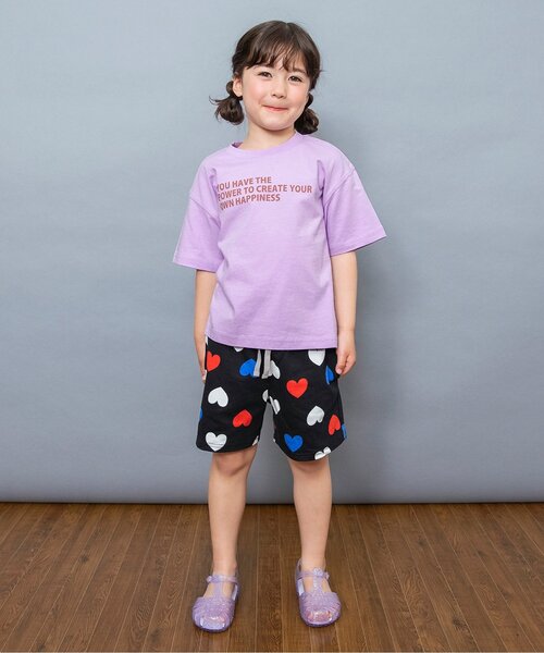 BREEZE(ブリーズ)の「【WEB限定】イロイロロゴ半袖Tシャツ(Tシャツ/カットソー・キッズ・オフホワイト/ターコイズブルー/ブラック/アイボリー/サックスブルー/ピンク/ライム/ラベンダー/ネイビー/オレンジ/パープル/イエロー・90/100/110/120/130/140/150/160)」の14枚目の写真