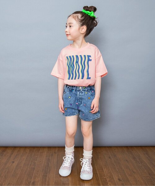 BREEZE(ブリーズ)の「【WEB限定】イロイロロゴ半袖Tシャツ(Tシャツ/カットソー・キッズ・オフホワイト/ターコイズブルー/ブラック/アイボリー/サックスブルー/ピンク/ライム/ラベンダー/ネイビー/オレンジ/パープル/イエロー・90/100/110/120/130/140/150/160)」の20枚目の写真