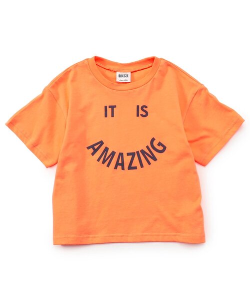 BREEZE（ブリーズ）の「【WEB限定】イロイロロゴTシャツ（Tシャツ/カットソー・キッズ・オフホワイト/ターコイズブルー/ブラック/アイボリー/サックスブルー/ピンク/ライム/ラベンダー/ネイビー/オレンジ/パープル/イエロー・90/100/110/120/130/140/150/160）」の18枚目の写真