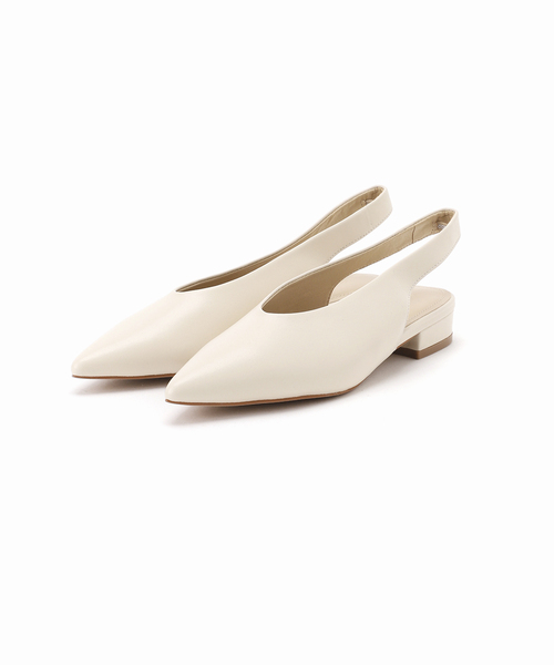 SLOBE IENA(スローブイエナ)の「《追加》SLOBE レザーフラットシューズ(パンプス・レディース・アイボリー・24.5cm/24cm/23.5cm/22.5cm/23cm)」の8枚目の写真