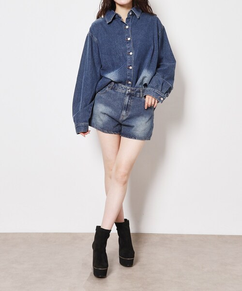 ESPERANZA(エスペランサ)の「【ラク盛り/約12㎝】ラク盛り厚底ゴールドラインショートブーツ(ブーツ・レディース・ベージュ系/ブラック系/ブラック・S/M/L/LL)」の9枚目の写真