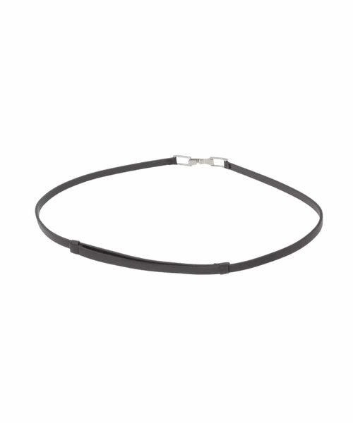 MK MICHEL KLEIN(エムケーミッシェルクラン)の「フロントフックバックル ナローベルト(ベルト・レディース・ブラウン/ブラック・38)」の3枚目の写真