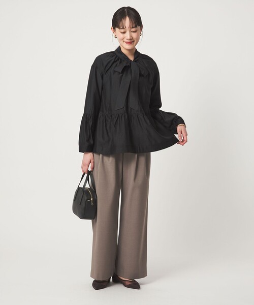 dahl'ia(ダリア)の「【別注】<dahl'ia>シアー ボウタイ ブラウス(シャツ/ブラウス・レディース・オフホワイト/ブラック・FREE)」の8枚目の写真