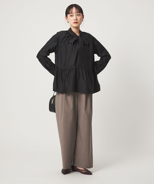 dahl'ia(ダリア)の「【別注】<dahl'ia>シアー ボウタイ ブラウス(シャツ/ブラウス・レディース・オフホワイト/ブラック・FREE)」の9枚目の写真