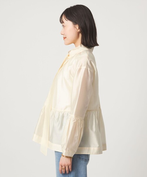 dahl'ia(ダリア)の「【別注】<dahl'ia>シアー ボウタイ ブラウス(シャツ/ブラウス・レディース・オフホワイト/ブラック・FREE)」の12枚目の写真