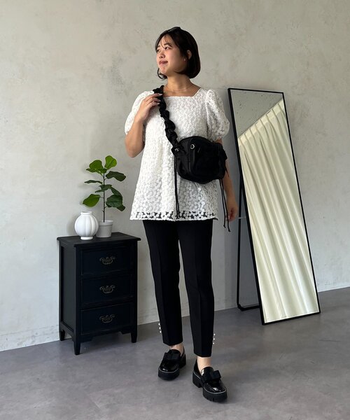 prose verse(プロズヴェール)の「【SAPON】撥水リボンシャーリングショルダーバッグ(ショルダーバッグ・レディース・ブラック/ベージュ・FREE)」の10枚目の写真