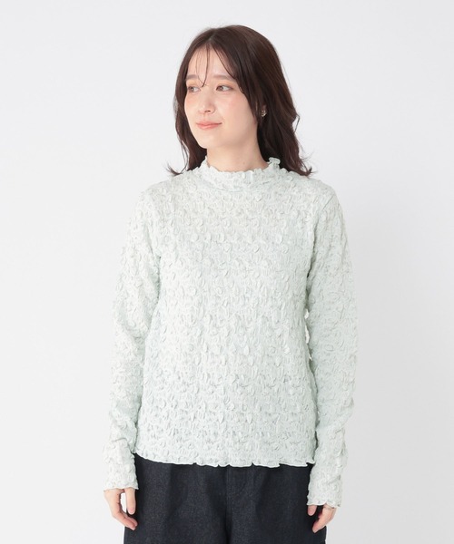 studio CLIP(スタディオクリップ)の「シャーリングシアーハイネックプルオーバー(Tシャツ/カットソー・レディース・ホワイト/アイボリー/ライトブルー・FREE)」の17枚目の写真