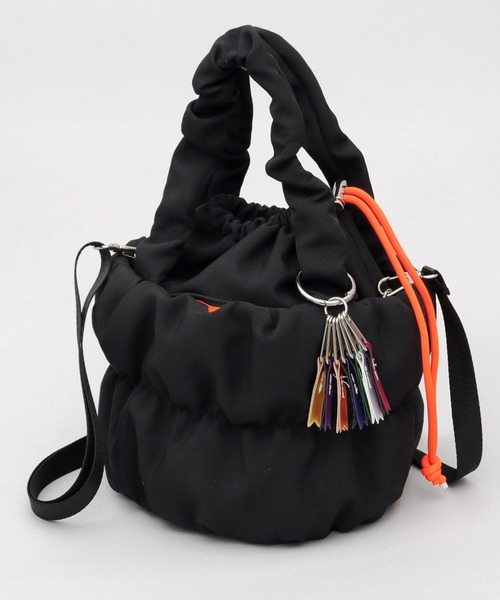 cheek(BAG)(チーク)の「2WAY ショルダートート ギャザーパフバッグ パディングバッグ(トートバッグ・レディース・グレー/ブラック/パープル・FREE)」の4枚目の写真