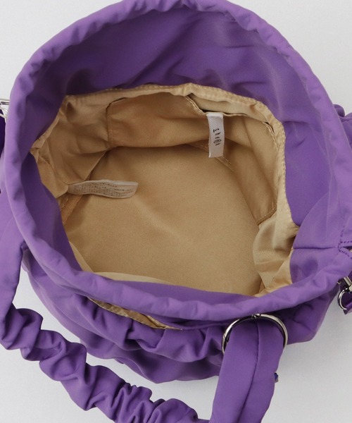 cheek(BAG)(チーク)の「2WAY ショルダートート ギャザーパフバッグ パディングバッグ(トートバッグ・レディース・グレー/ブラック/パープル・FREE)」の9枚目の写真