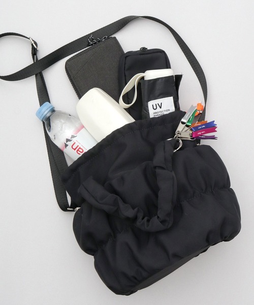 cheek(BAG)(チーク)の「2WAY ショルダートート ギャザーパフバッグ パディングバッグ(トートバッグ・レディース・グレー/ブラック/パープル・FREE)」の12枚目の写真