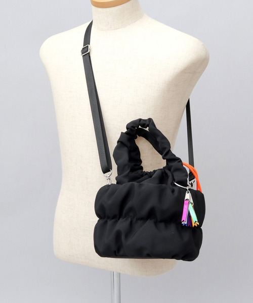 cheek(BAG)(チーク)の「2WAY ショルダートート ギャザーパフバッグ パディングバッグ(トートバッグ・レディース・グレー/ブラック/パープル・FREE)」の22枚目の写真