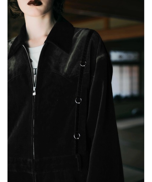 CREO STORE（クレオストア）の「【TAJEN:T】BLEACH OUT VELVET JUMP SUIT/ ベルベットジャンプスーツ（つなぎ/オールインワン・レディース・ブラウン/ブラック系1/ブラック系2・1/2）」の18枚目の写真