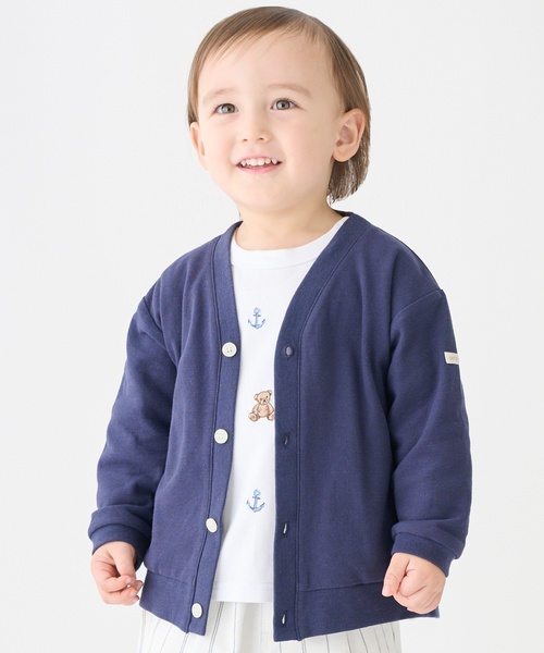 petit main（プティマイン）の「【花粉防止】カットカーディガン（カーディガン/ボレロ・キッズ・ホワイト系その他/イエロー/ネイビー・M(100-110cm)/S(80-90cm)/L(120-130cm)）」の3枚目の写真