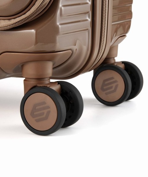 EDGELINK(エッジリンク)の「スーツケース クルーズボックスクリント 機内持込 キャスターストッパー フロントオープン 15.6インチPC 33L 2-3泊 09141(スーツケース/キャリーバッグ・メンズ・グリーン/ブラウン/ブラック/アイボリー・S)」の14枚目の写真