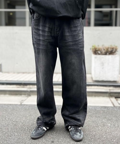 yield(イールド)の「【yield select】ビンテージライク カーブデニムパンツ N25AW3(デニムパンツ・メンズ・ライトインディゴブルー/ブラック・XXL/L/M/XL/S)」の2枚目の写真