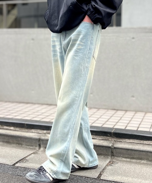 yield(イールド)の「【yield select】ビンテージライク カーブデニムパンツ N25AW3(デニムパンツ・メンズ・ライトインディゴブルー/ブラック・XXL/L/M/XL/S)」の4枚目の写真