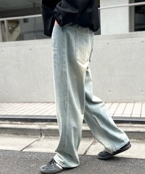 yield(イールド)の「【yield select】ビンテージライク カーブデニムパンツ N25AW3(デニムパンツ・メンズ・ライトインディゴブルー/ブラック・XXL/L/M/XL/S)」の6枚目の写真