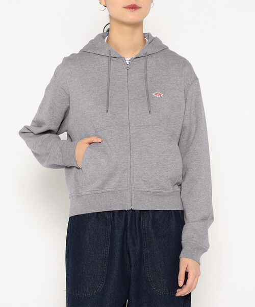 DANTON(ダントン)の「Women's Cotton Terry Zip Hoodie(スウェット・レディース・グレー/ダークグリーン/レッド/アイボリー/チャコール/ネイビー・36/38)」の3枚目の写真