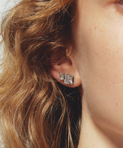 les bonbon】princess square pierce S/プリンセス スクエア ピアス S
