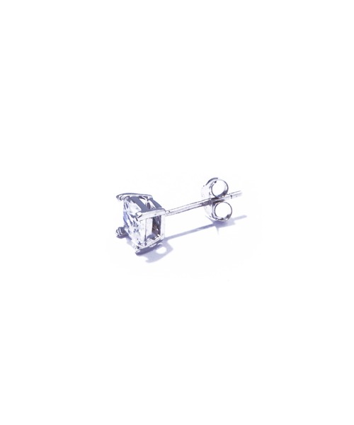 les bonbon(ルボンボン)の「【les bonbon】princess square pierce S/プリンセス スクエア ピアス Sサイズ(ピアス(両耳用)・レディース・シルバー・SMALL)」の3枚目の写真