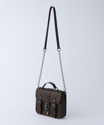 VELNUS（ベルナス）の「【VELNUS】Fireman Square Satchel Chain Shoulder Bag/ファイヤーマン合皮スクエアサッチェルチェーンショルダーバッグ（ショルダーバッグ）」