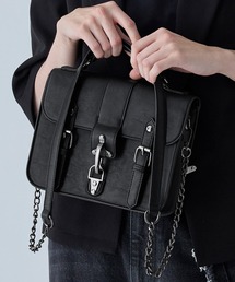 VELNUS(�x���i�X)�́yVELNUS�zFireman Square Satchel Chain Shoulder Bag/�t�@�C���[�}������X�N�G�A�T�b�`�F���`�F�[���V�����_�[�o�b�O(�V�����_�[�o�b�O)