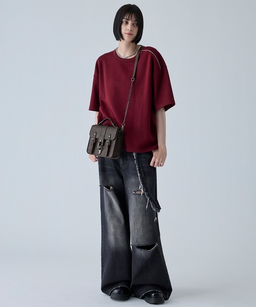 VELNUS(ベルナス)の「【VELNUS】Fireman Square Satchel Chain Shoulder Bag/ファイヤーマン合皮スクエアサッチェルチェーンショルダーバッグ(ショルダーバッグ・メンズ・ブラウン/ブラック・FREE)」の12枚目の写真