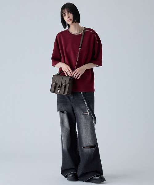 VELNUS(ベルナス)の「【VELNUS】Fireman Square Satchel Chain Shoulder Bag/ファイヤーマン合皮スクエアサッチェルチェーンショルダーバッグ(ショルダーバッグ・メンズ・ブラウン/ブラック・FREE)」の13枚目の写真