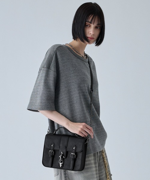 VELNUS(ベルナス)の「【VELNUS】Fireman Square Satchel Chain Shoulder Bag/ファイヤーマン合皮スクエアサッチェルチェーンショルダーバッグ(ショルダーバッグ・メンズ・ブラウン/ブラック・FREE)」の19枚目の写真