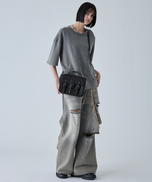 VELNUS(ベルナス)の「【VELNUS】Fireman Square Satchel Chain Shoulder Bag/ファイヤーマン合皮スクエアサッチェルチェーンショルダーバッグ(ショルダーバッグ・メンズ・ブラウン/ブラック・FREE)」の21枚目の写真