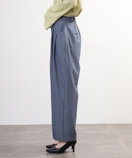 EGLANTINE(エグランティーヌ)の「EGLANTINE コクーンシルエットスラックス(スラックス・レディース・ネイビー/ブラック・38)」の10枚目の写真